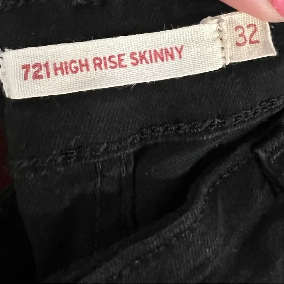 Women’s Levi’s 721 Skinny Jeans Black Jeans - Picture 4 of 5